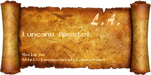 Luncanu Apostol névjegykártya